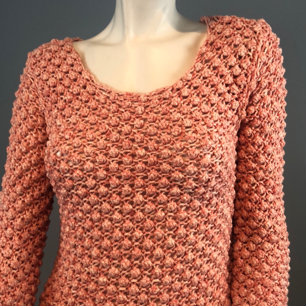 NWT Aiko Orange Knit Sweater Size XS - Picture 3 of 16